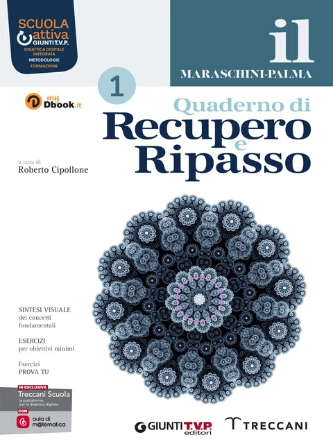 Copertina Il Maraschini-Palma. Quaderno di recupero e ripasso - volume 1