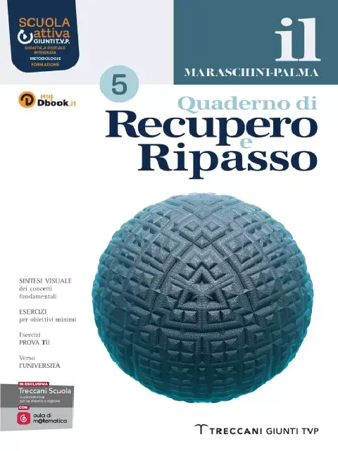 Copertina Il Maraschini-Palma. Quaderno di recupero e ripasso - volume 5